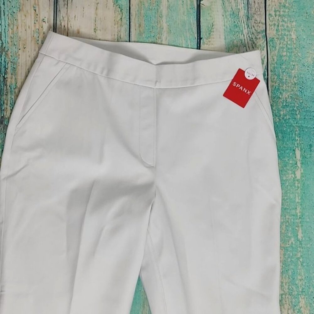 SPANX Pants Classic White L Petite On-The Go Kick Flare Pants Pullover - Picture 7 of 12